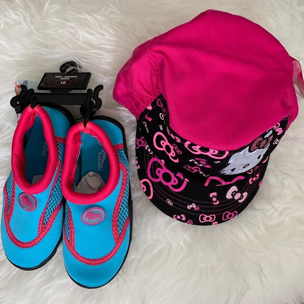 New- Hello Kitty Hat with infant soft shoes